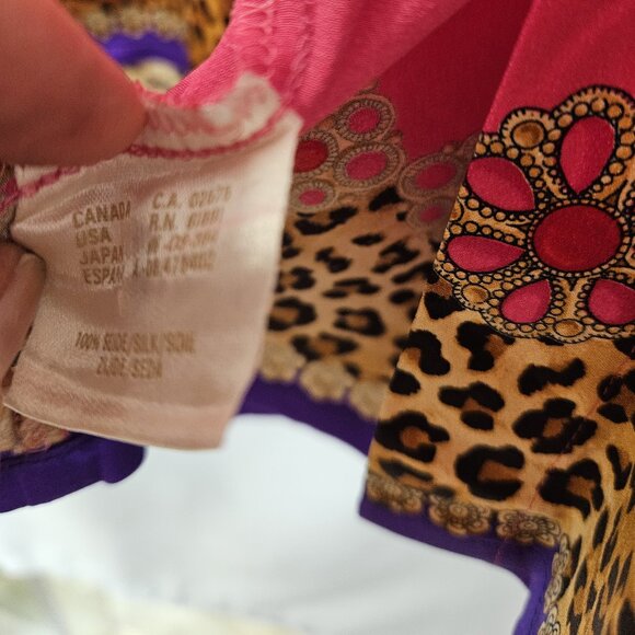 Escada Taj Mahal charmeuse silk blouse Mughal jewels print rare vintage size 42 - Picture 13 of 16